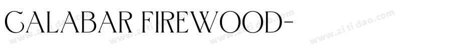 Calabar Firewood字体转换